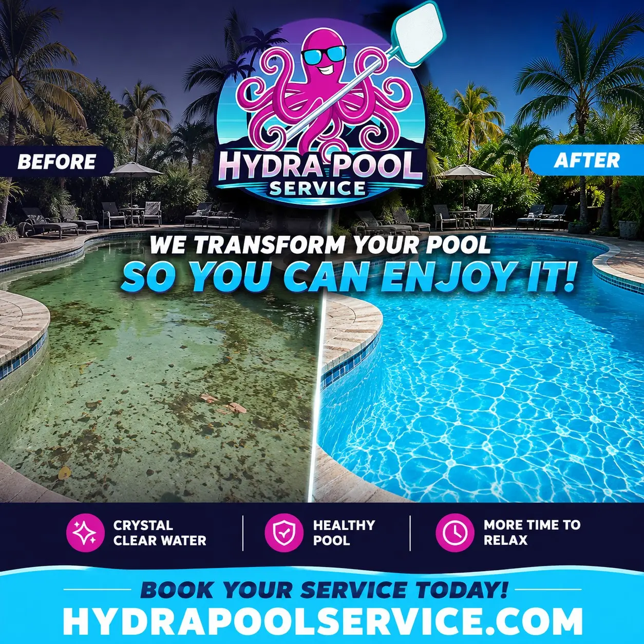 Pool cleaning service Port Charlotte, FL — Hydra Pool Service pool maintenance