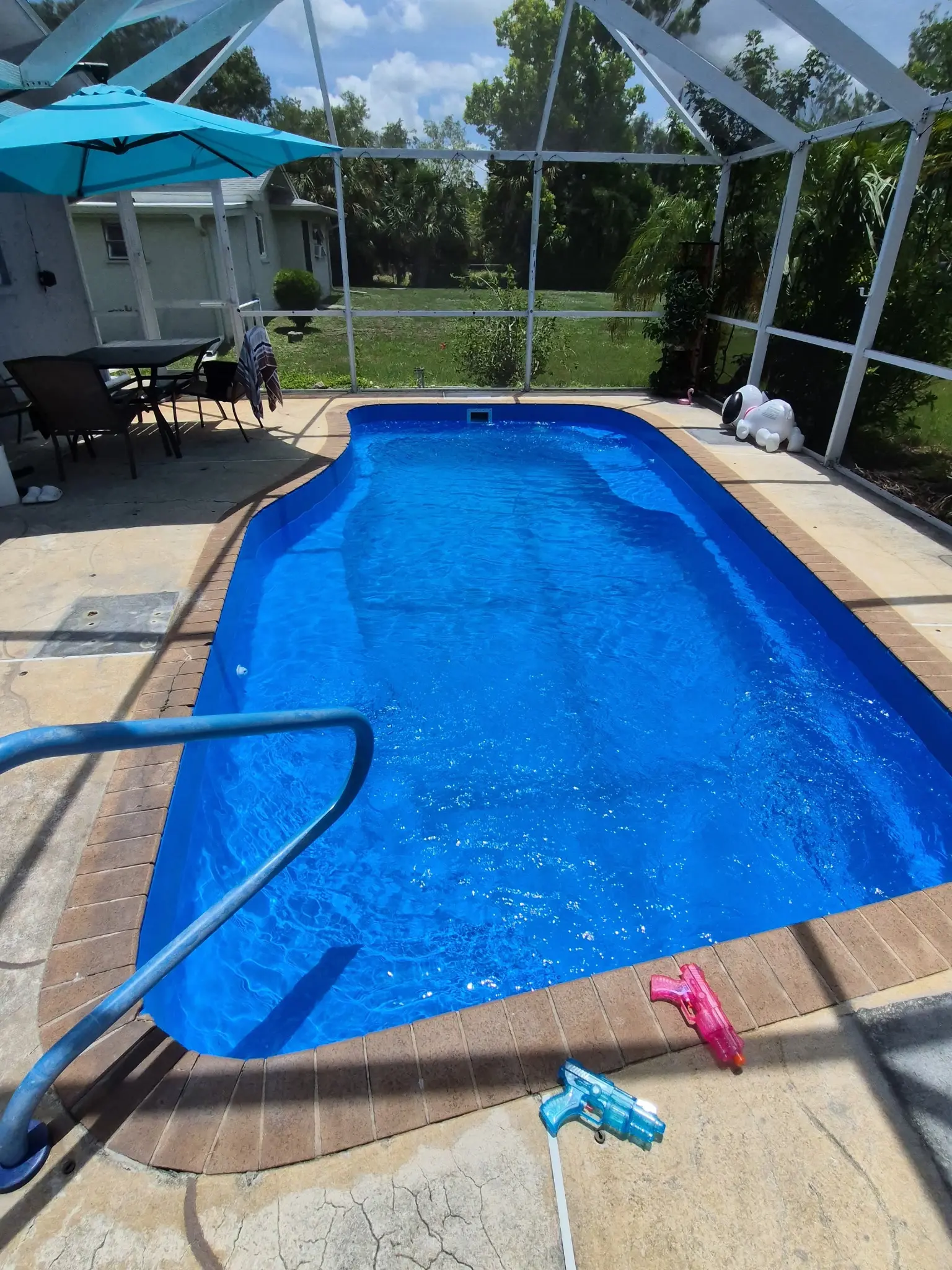 Clean blue swimming pool in Port Charlotte, Florida